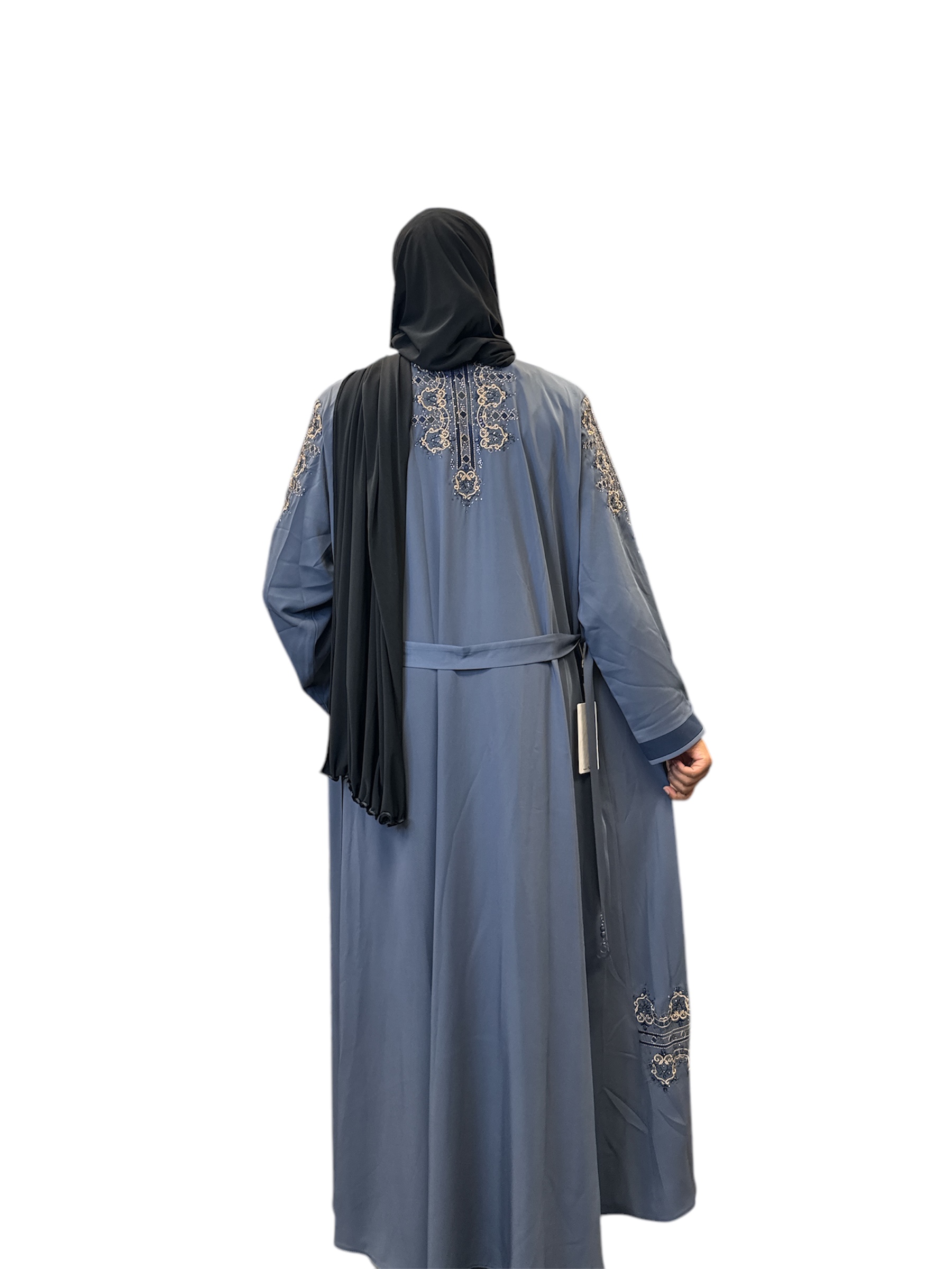Nice Turkish Eastern Blue Abaya – Chic & Elegant – Image 3
